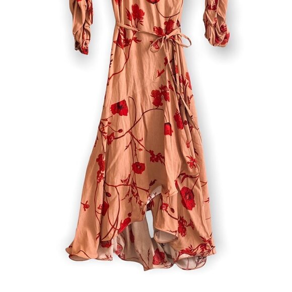 Johanna Ortiz x H&M Crepe Wrap Front Maxi Dress,‎ size XS - Picture 3 of 9